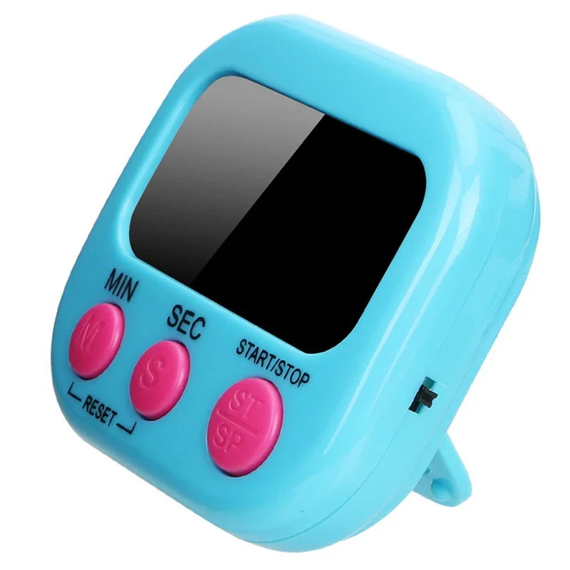 Electronic Kitchen Timer Magnetic LCD Digital Count Down Up Stopwatch Loud Kitchen Cooking Shower Study Stopwatch
