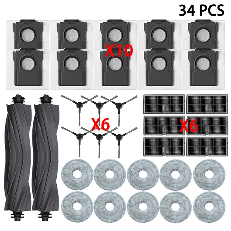 Dreame L40 Ultra AE Vacuum Cleaner Replacement Accessories Main Side Brush HEPA Filter Mop Cloths Dust Bag Spare