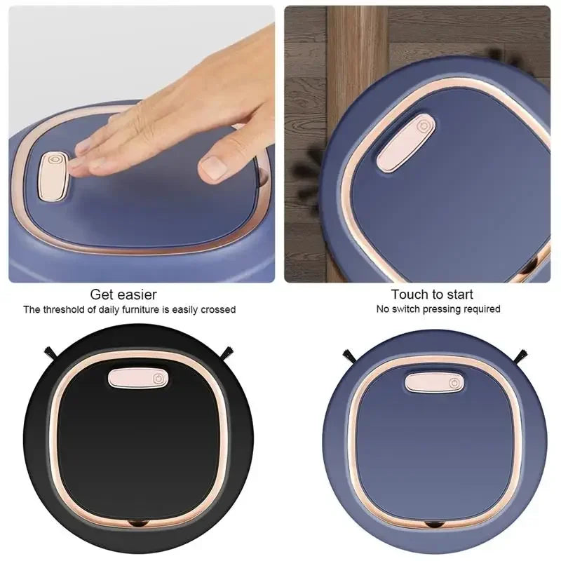 Tactile Activation Lazy Person Intelligent Automatic Sweeping Robot 3-in-1 Wet Dry Home Sweeper USB Rechargeable Vacuum Cleaner