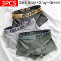 5PCS Sexy Underwear Mens Cotton Letter Hello Boxer Panties Breathable Soft Trunks Plus Size Shorts Underpant