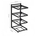 4-Tier Adjustable Kitchen Cookware Storage Rack Space Saving Pot Holder Under Sink Countertop Organizer For Household Kitchen