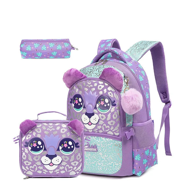Kids Backpacks for Girls School Bag with Lunch Box School Backpack for Girls Set Cute Bookbag for Kindergarten