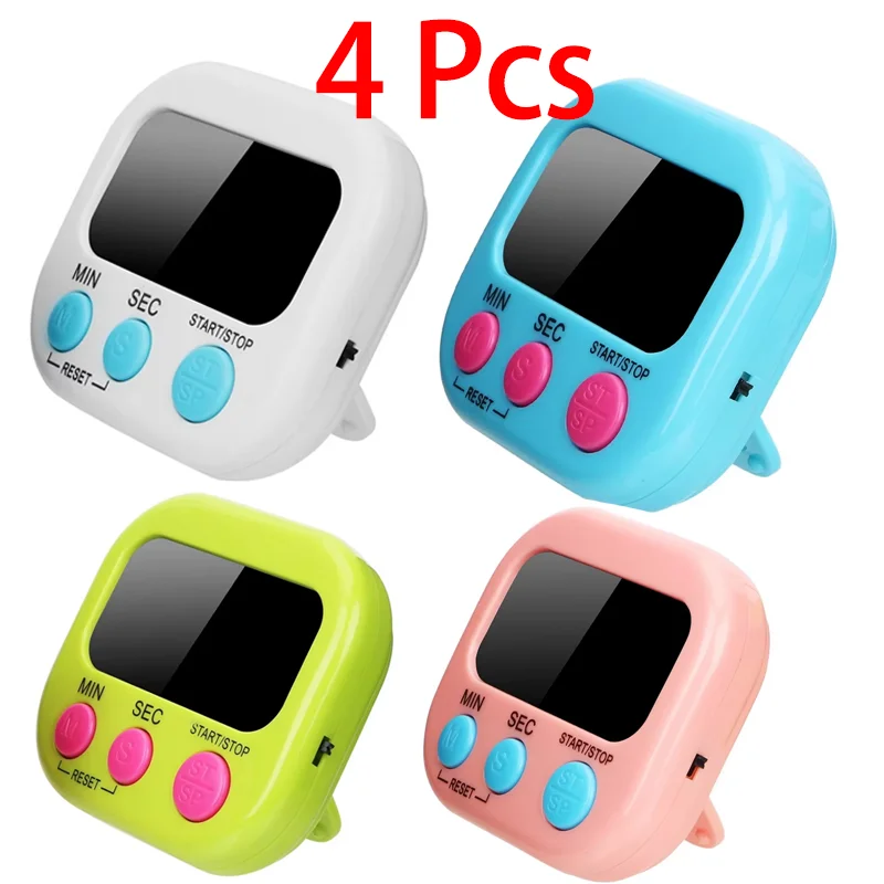 Electronic Kitchen Timer Magnetic LCD Digital Count Down Up Stopwatch Loud Kitchen Cooking Shower Study Stopwatch