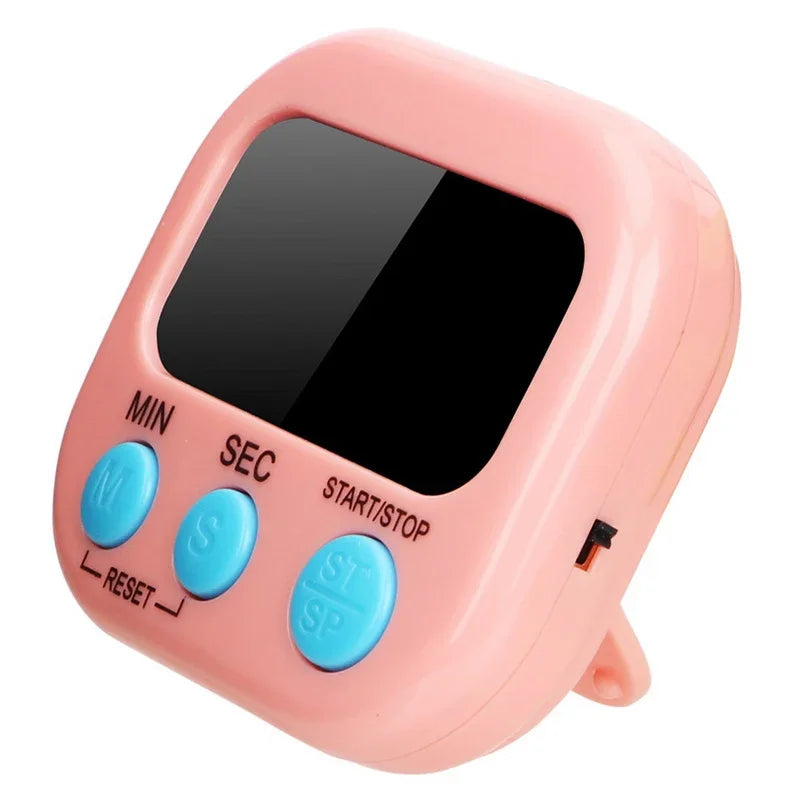 Electronic Kitchen Timer Magnetic LCD Digital Count Down Up Stopwatch Loud Kitchen Cooking Shower Study Stopwatch