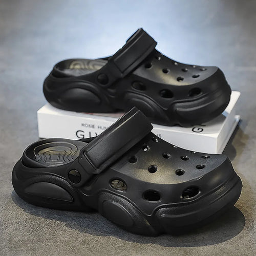 2026Summer Men's Slippers Outdoor Sandals Beach Comfortable EVA Soft Slides Clogs Casual Garden Shoes Men Indoor Home Slippers