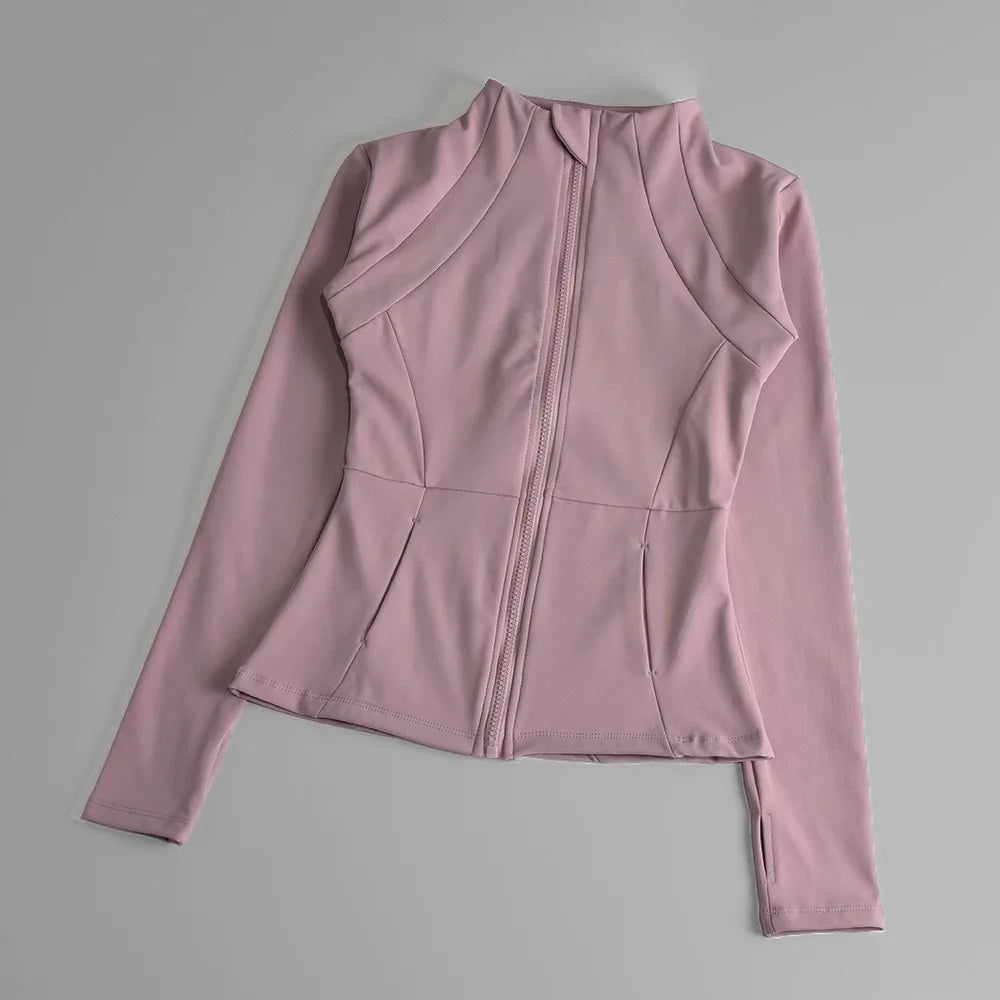 Women's Long-Sleeve Yoga Jacket – Slim-Fit Workout & Training Top**

Stay comfortable and stylish during your workouts with this versatile women's long-sleeve yoga jacket. Designed for yoga, running, fitness, and everyday a